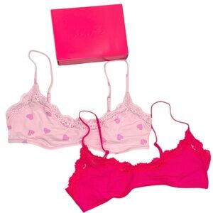SKIMS Fits Everybody Lace Scoop Bralette 2-Pack - (Limited Edition) Size XL